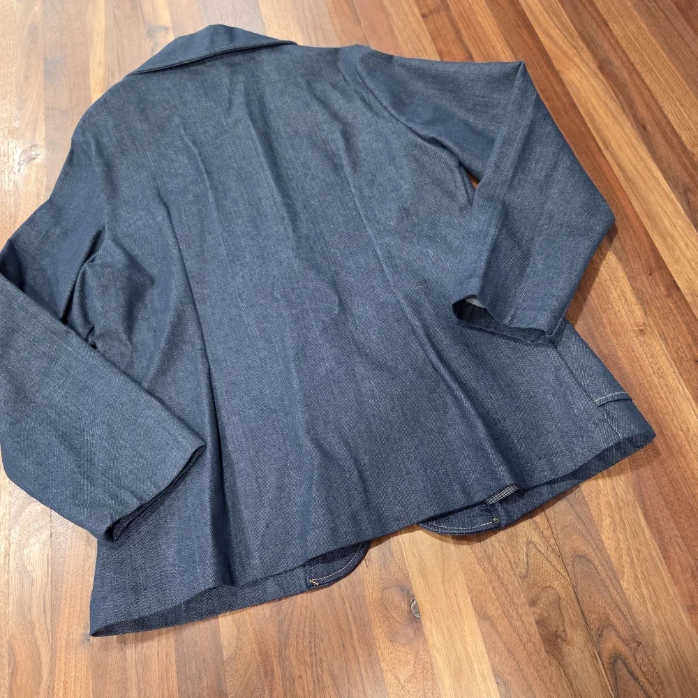Vintage Homemade/Handmade Women's Denim Blazer Jacket SMALL/Medium - Picture 3 of 6